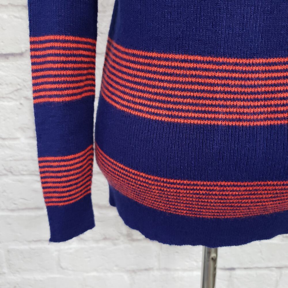 Vintage 70s Bradley Blue & Red Stripe V-neck Grandpa Cardigan Sweater Fits XS/S - Picture 11 of 14